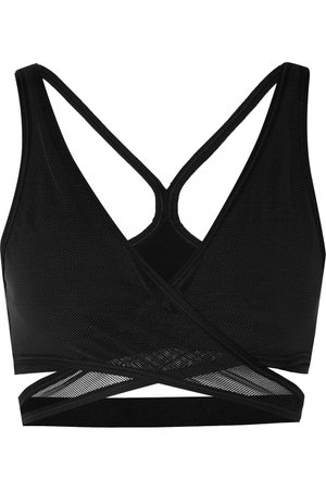 Nike | Air layered Dri-FIT stretch and mesh sports bra | NET-A-PORTER.COM