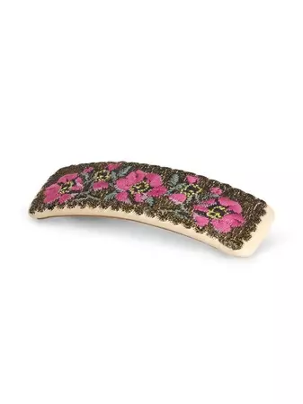 ETRO Floral Embroidered Hair Clip - Farfetch