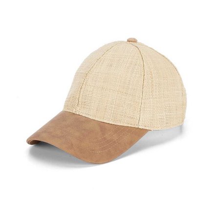 straw fitted cap