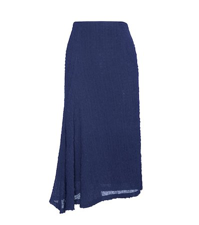 Silk-seersucker skirt