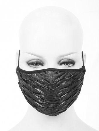 Black Gothic Punk Unisex Mask - Devilnight.co.uk