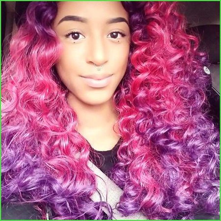 Pink and Purple ombre hair