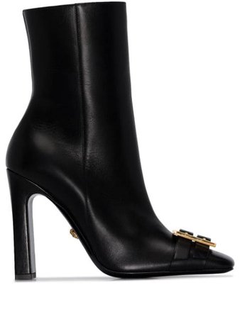 Versace Square Toe 110mm Leather Boots - Farfetch