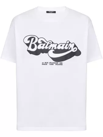 Balmain 70s logo-print T-shirt - Farfetch