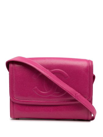 Chanel Pre-Owned 1992 CC Stitch Flap Shoulder Bag - Farfetch