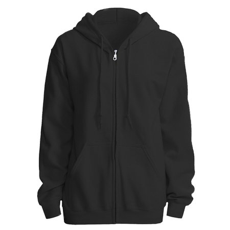 black zipper hoodie