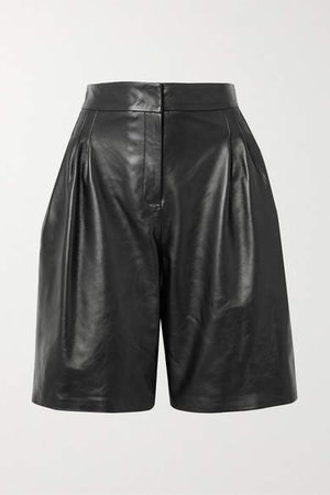 Grant Leather Shorts - Black