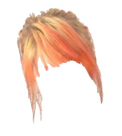 orange yellow bangs n ponytail