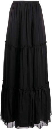 tiered maxi skirt
