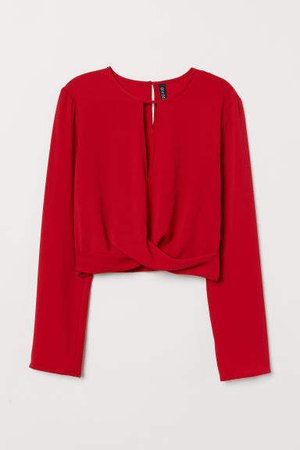 Creped Blouse - Red