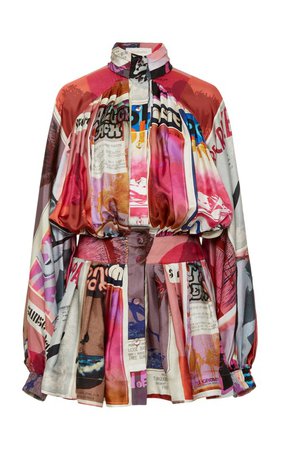 Wavelength Ruffled Printed Silk Dress by Zimmermann | Moda Operandi