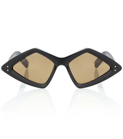 Diamond-frame acetate sunglasses