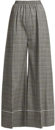 Racil - Korin High Rise Wool Blend Trousers - Womens - Grey Multi