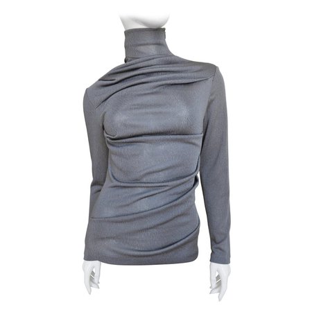 Alexander McQueen New Draped Silk Top 1999 For Sale at 1stdibs