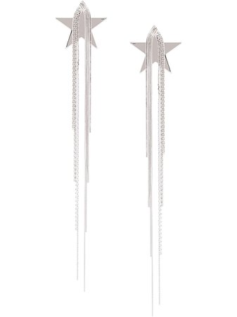 Silver Venna Star Tassel Earrings | Farfetch.com