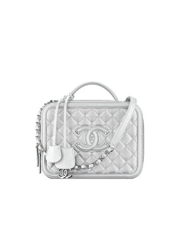 Chanel box bag silver