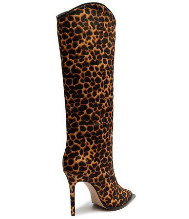 Schutz Maryana Welt Leopard Print Calf Hair Tall Boots | Dillard's