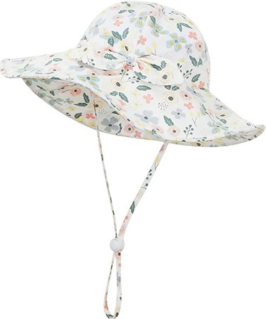 Amazon.com: Urban Virgin Baby Girl Sun Hats Summer Baby Hats UPF 50+Toddler Sun Hat Infant with Wide Brim Bucket Hat: Clothing, Shoes & Jewelry