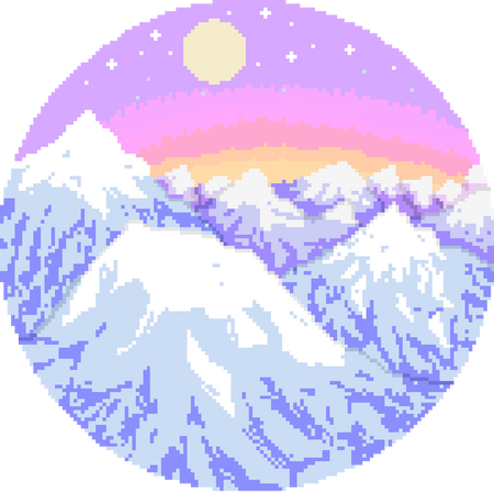 pixel mountain