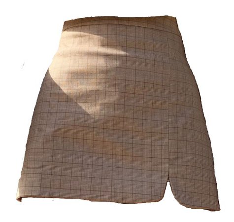 Brown plaid skirt