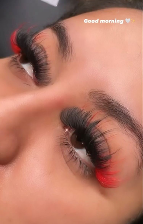 Red and black lashes