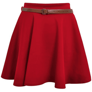 Red Belted Skirt PNG