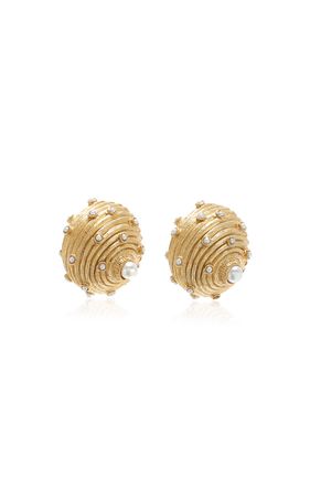 Shell Pearl Earrings By Oscar De La Renta | Moda Operandi