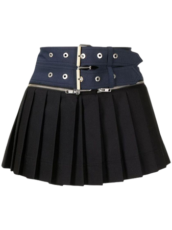 Blue Belt Black Skirt