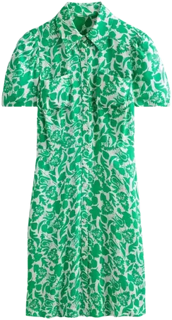 Clara Shirt Dress - Green, Tulip Bloom | Boden US