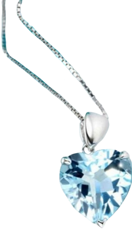 sapphire heart shaped crystal pendant necklace