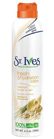 Amazon.com : St. Ives Naturally Soothing Lotion Spray, Oatmeal and Shea Butter 6.5 oz : Body Lotion : Beauty