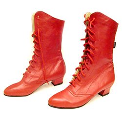 Polish Art Center - Women's Red Leather Dance Boots