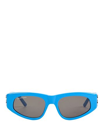 Balenciaga Dynasty Logo D-Frame Sunglasses in blue | INTERMIX®