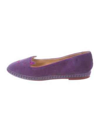 Charlotte Olympia Velvet Espadrille Flats - Shoes - CIO27419 | The RealReal