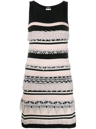Chanel Pre-Owned Crochet Appliqué Knitted Dress - Farfetch