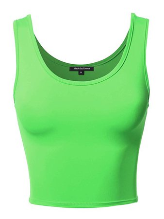 Neon Green Cropped Tank Top