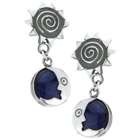 Sun & Moon Sterling & Sodalite Earrings | The Animal Rescue Site