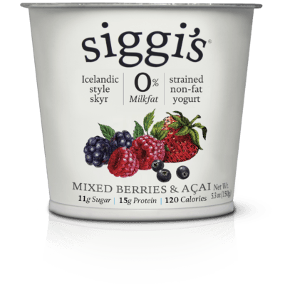 siggi's Icelandic-style yogurt: skyr - Mixed Berries & Açai Non-Fat