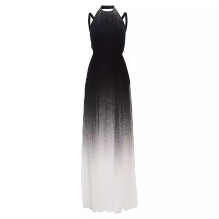 Elie Saab Black Ombre Silk Gown from Celebrity Closet Fr 34 - EU 38 For Sale at 1stDibs | elie saab ombre dress