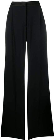 flared pleated trousers
