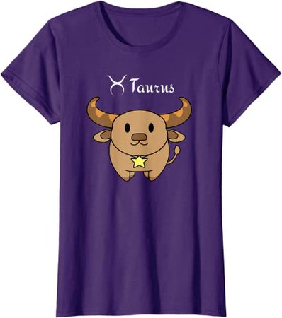 Amazon.com: Taurus Horoscope Birthday Anime Zodiac Astrology T-Shirt: Clothing