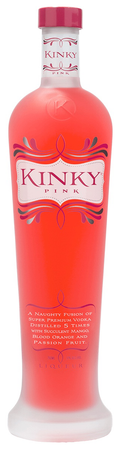kinky vodka, pink liqueur