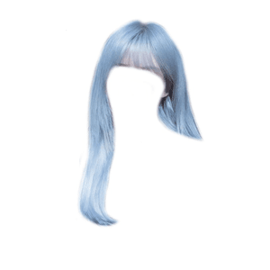blue hair bangs png