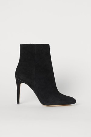 Suede ankle boots - Black - Ladies | H&M