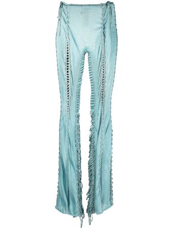 Isa Boulder Flared lace-up Detail Trousers - Farfetch