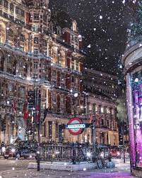 london snowy night aesthetic - Google Search