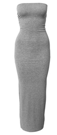 grey bodycon long dress
