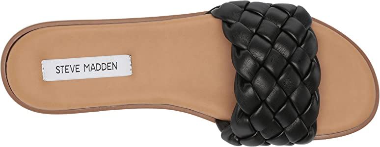 Amazon.com | Steve Madden Women's Paislee Flat Sandal, Blush, 6 | Slides
