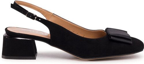 SAGAN Sandals 3968 Czarny Welur