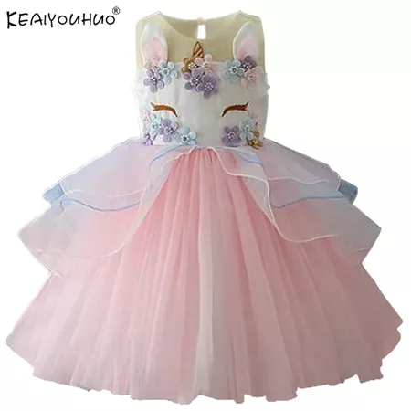 New Kids Dresses For Girls Unicorn Party Dress 2018 Summer Dress Elegant Children Clothing Cosplay Dresses 4 5 6 7 8 9 10 Years-in Dresses from Mother & Kids on Aliexpress.com | Alibaba Group